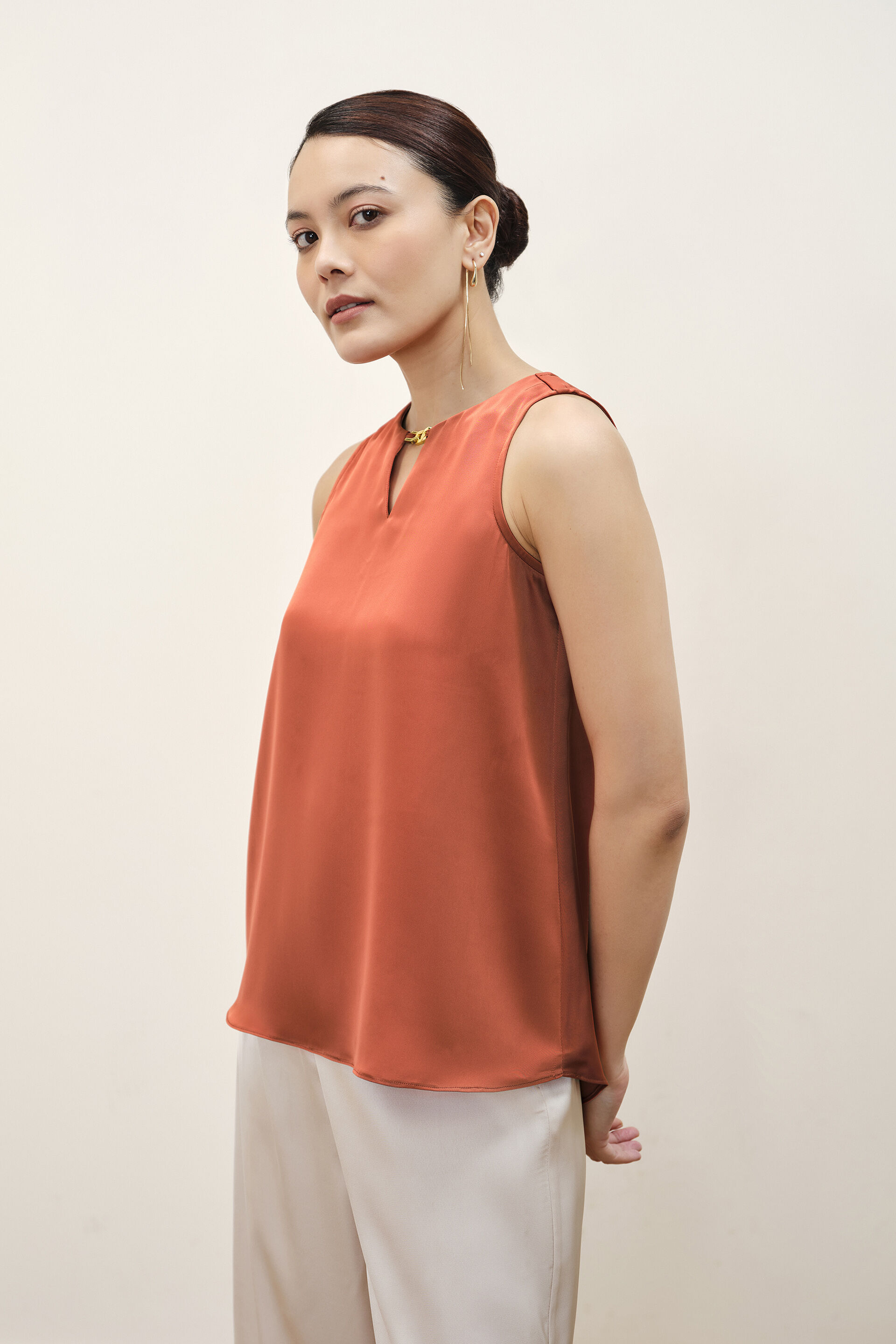 Tyra Vibrant Rust Top, Rust, image 4